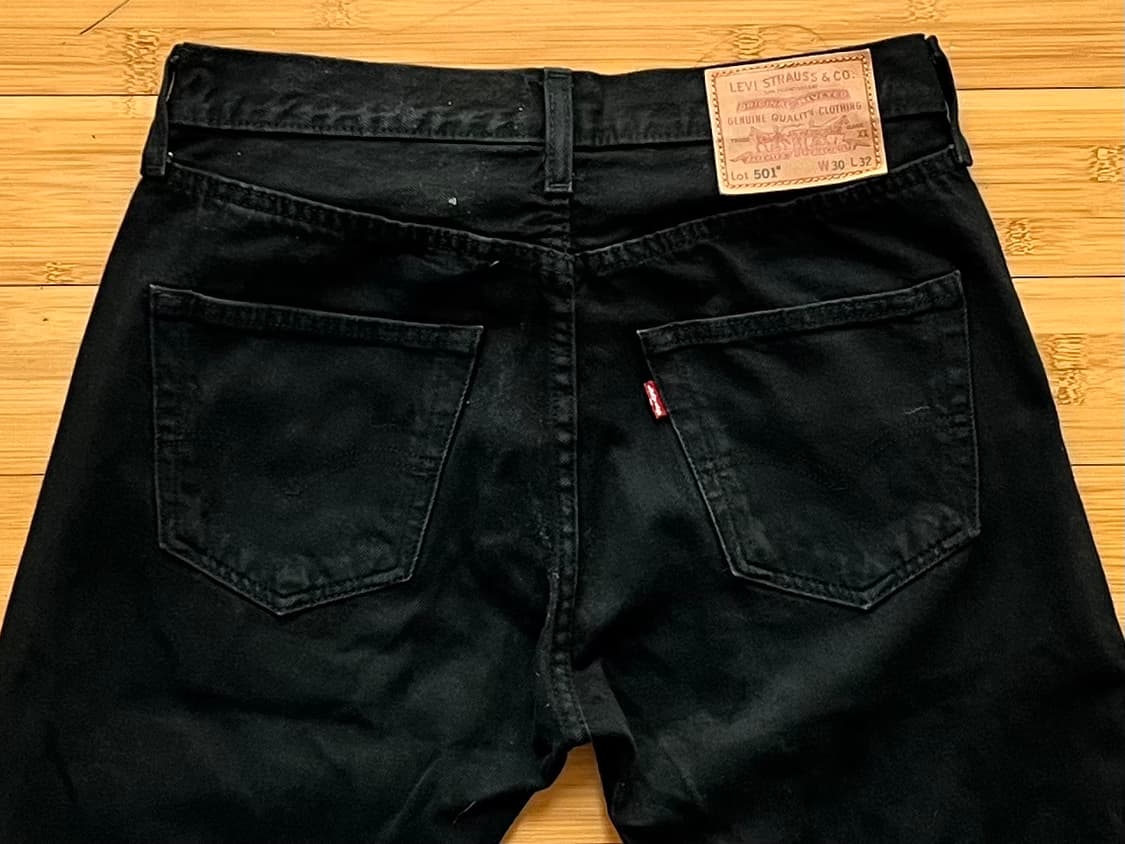 리바이스 501 빅E 블랙진 W30 L32 상품이미지4