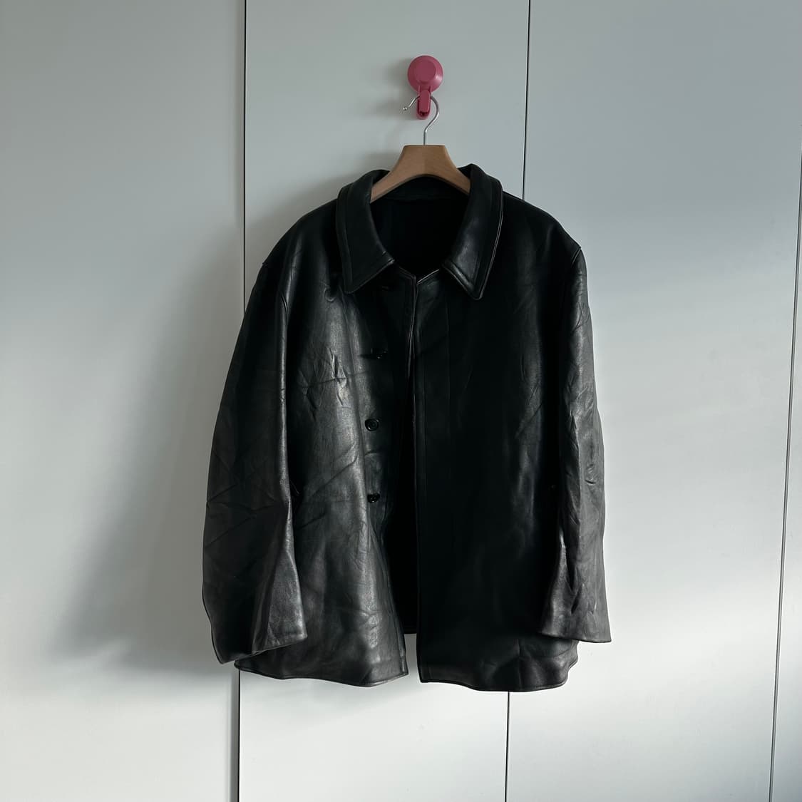 70’s 프렌치 파이어맨 레더자켓 상품이미지2