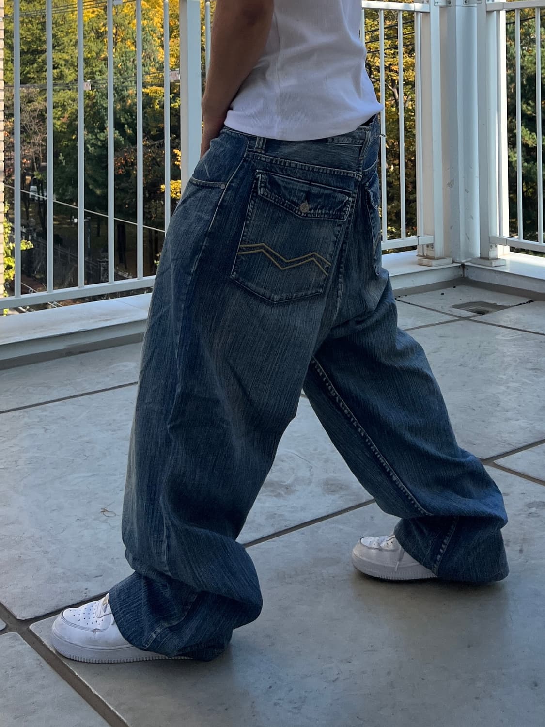 빈티지 백포켓 디테일 힙합팬츠 상품이미지3