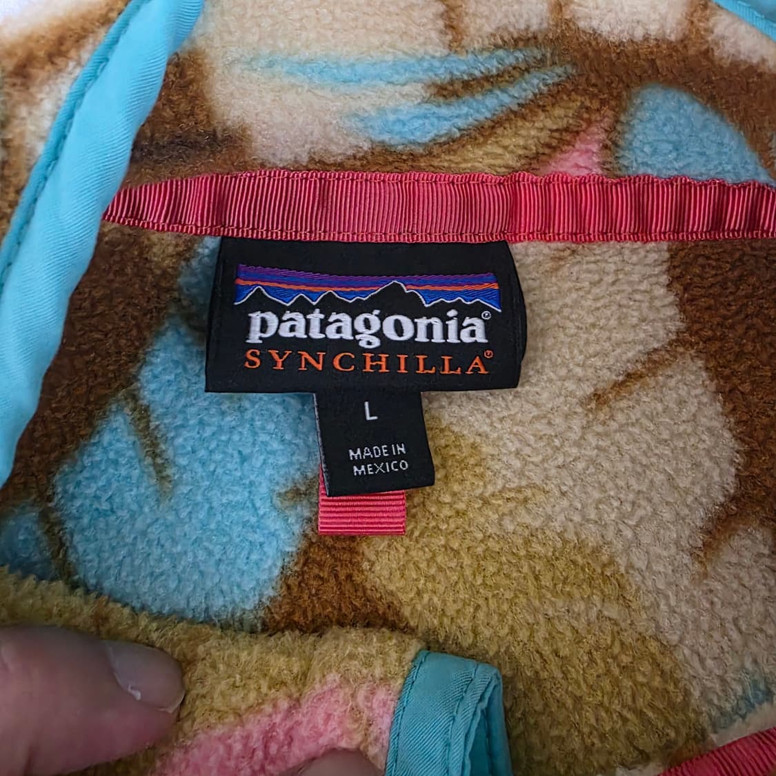 [W/L] 빈티지 파타고니아 신칠라 플리스 스냅 풀오버 페더 카모 상품이미지6