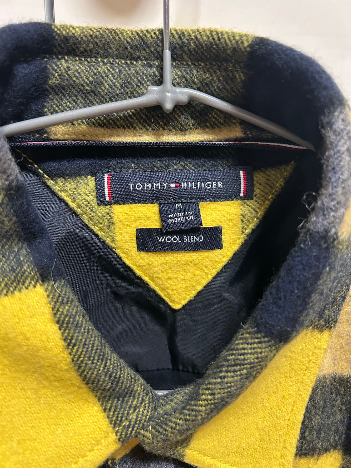 타미힐피거 옐로우 체크 셔츠 M 상품이미지4
