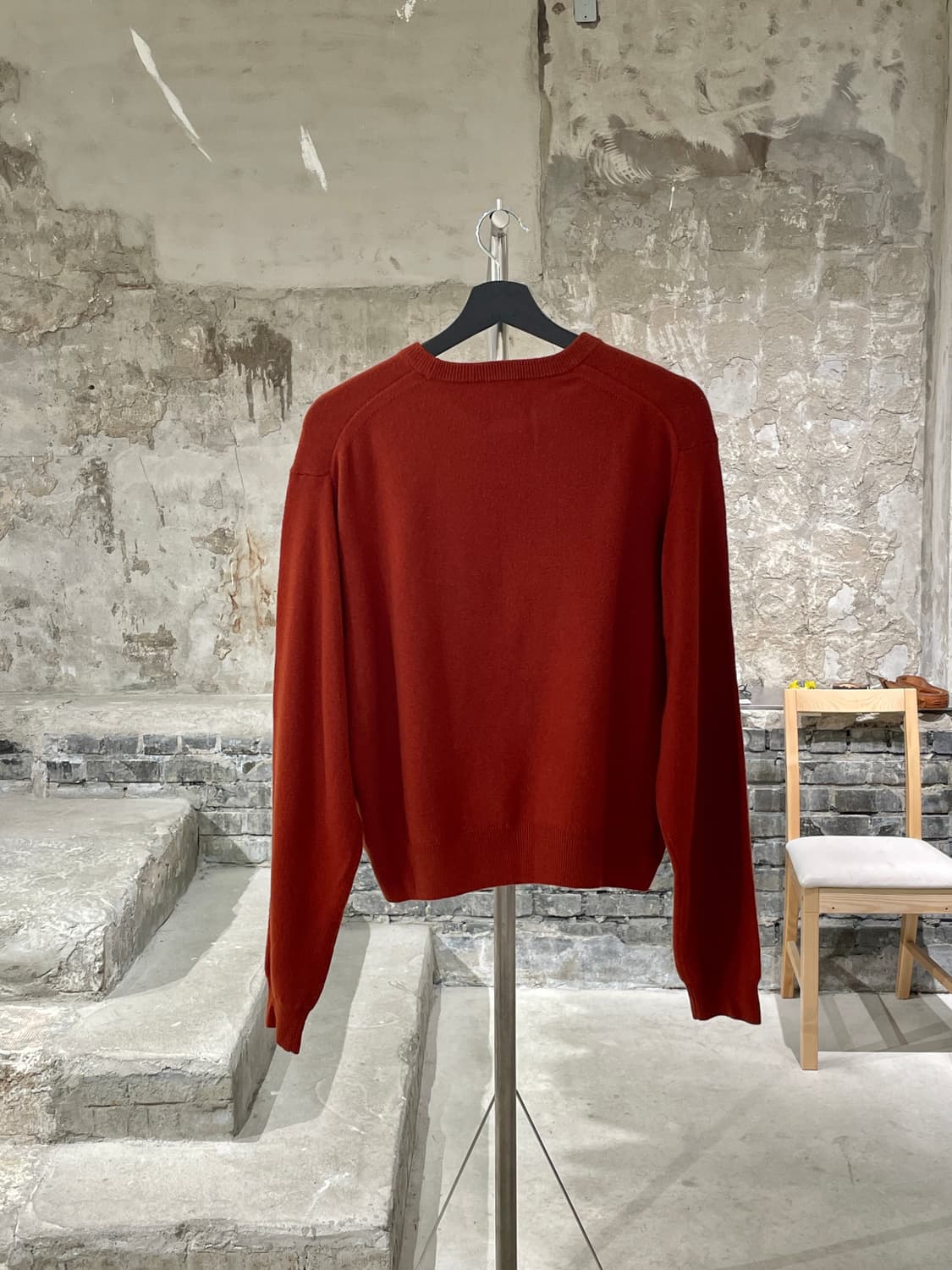 단톤 레디쉬 오렌지 로고 크루넥 니트 상품이미지6
