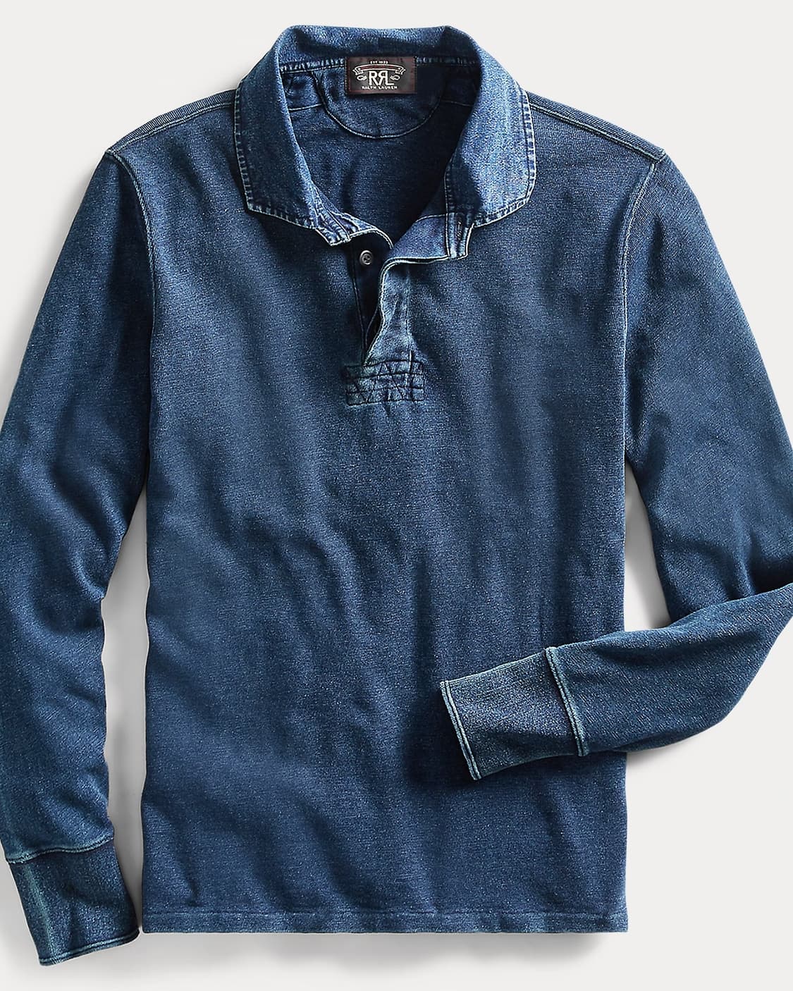 RRL 인디고 코튼 저지 럭비셔츠 상품이미지1