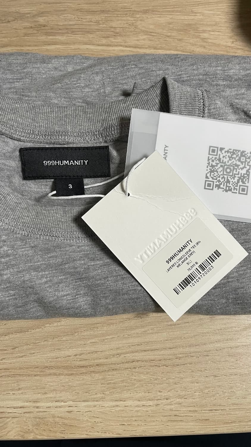 999휴머니티 레이어드 롱슬리브 그레이 3 L 상품이미지3
