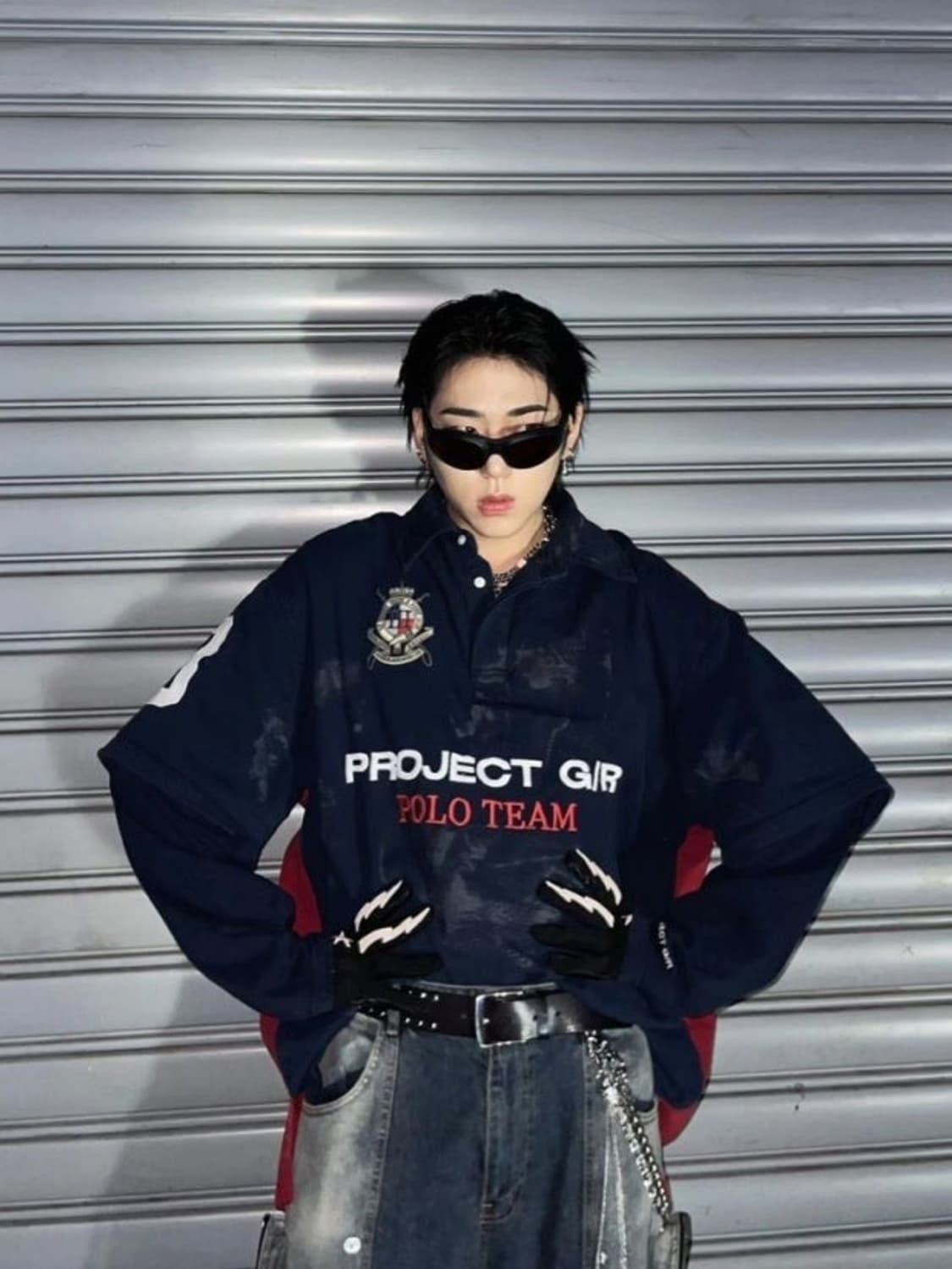 프로젝트gr  폴로 패러디 셔츠 네이비 1 말도안되는가격 상품이미지1