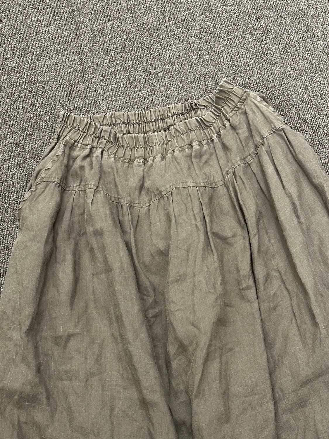 OS)Japanese vintage 밴딩 펀칭 레이스 디테일 브라운 포켓 상품이미지4