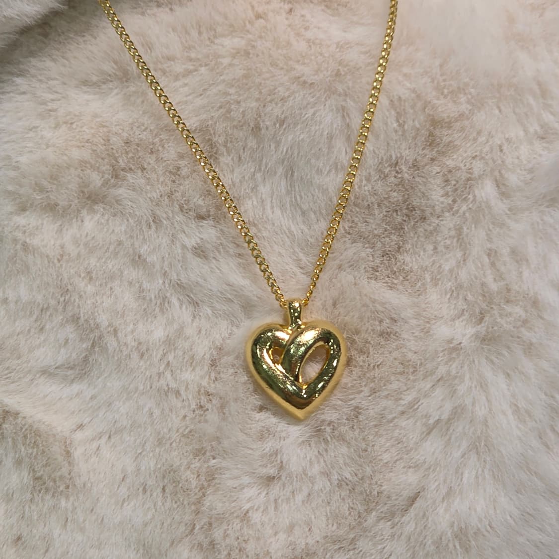 크리스찬 디올 하트 펜던트 골드 목걸이 상품이미지1