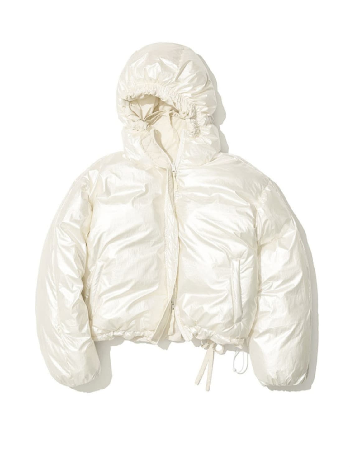 파르티멘토우먼 리버시블 셔링 후디드 푸퍼 자켓_아이보리
 상품이미지3