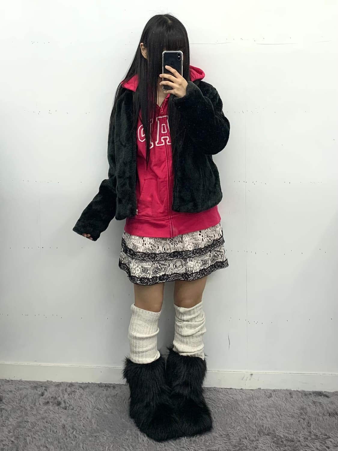 Listen flavor 펑크 레이스 캉캉 미니 스커트 상품이미지3