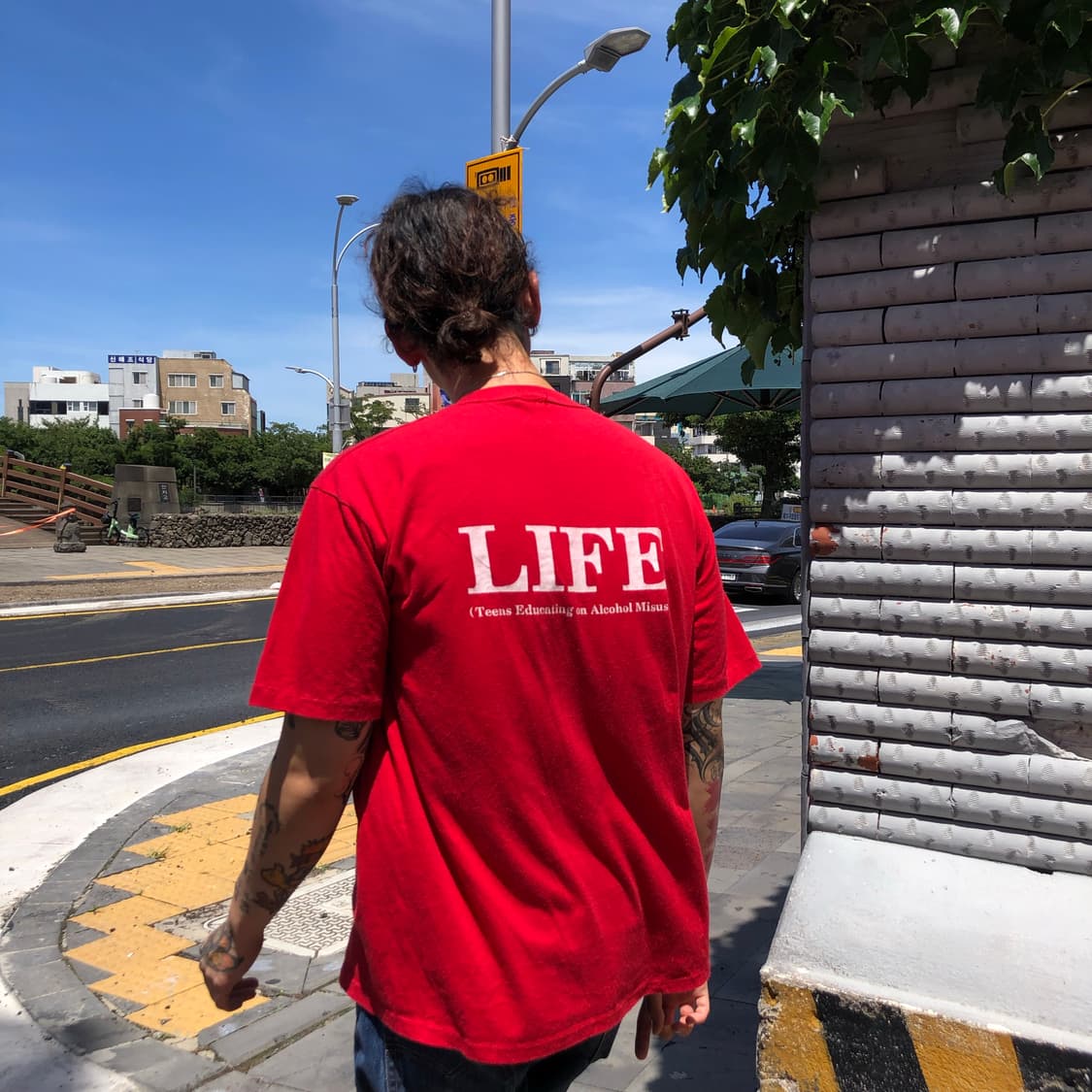 90’s Made in USA vintage T-shirts RED 상품이미지3