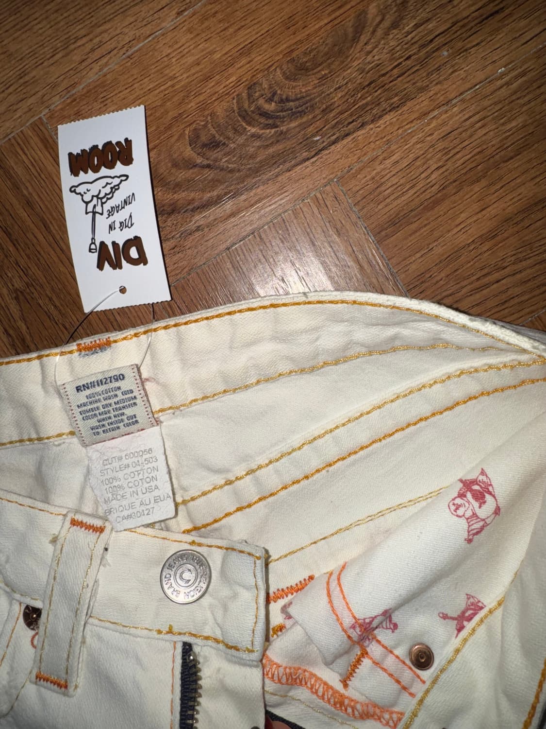 트루릴리젼 usa 부츠컷 화이트 데님팬츠 상품이미지8