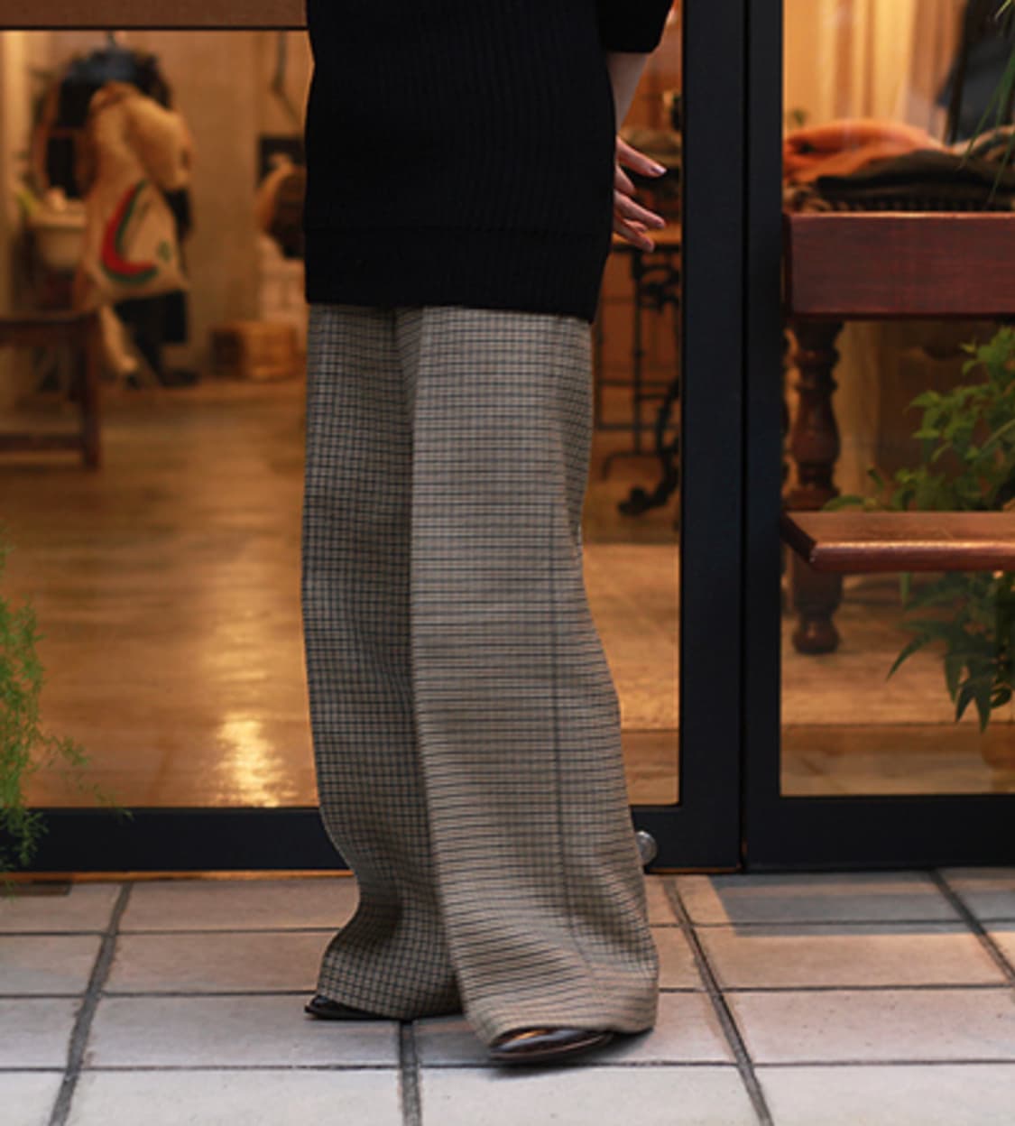 AURALEE Double Face Check Pants 상품이미지1