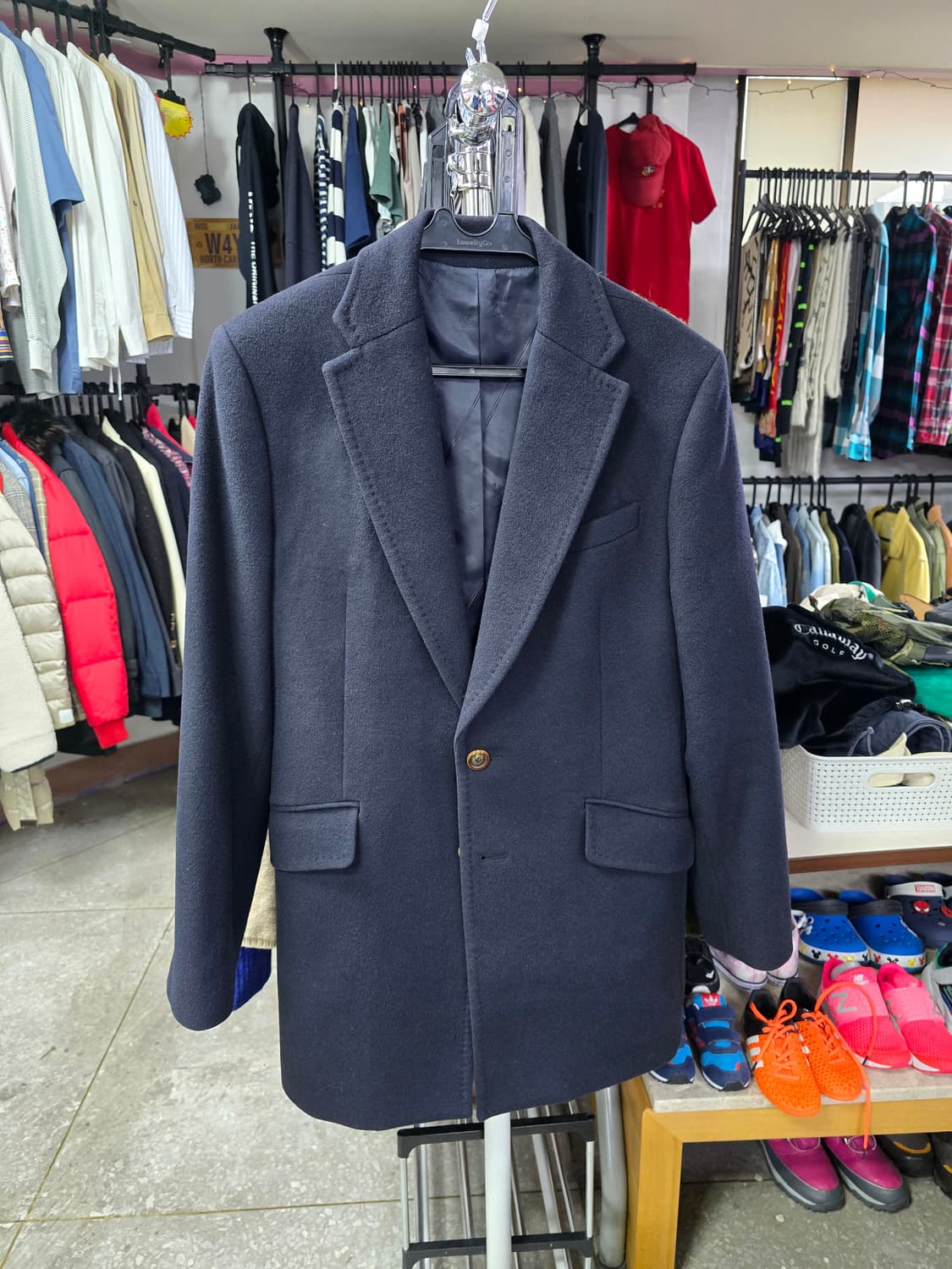 티아이포맨 네이비 캐시미어 코트 (1335) 상품이미지1