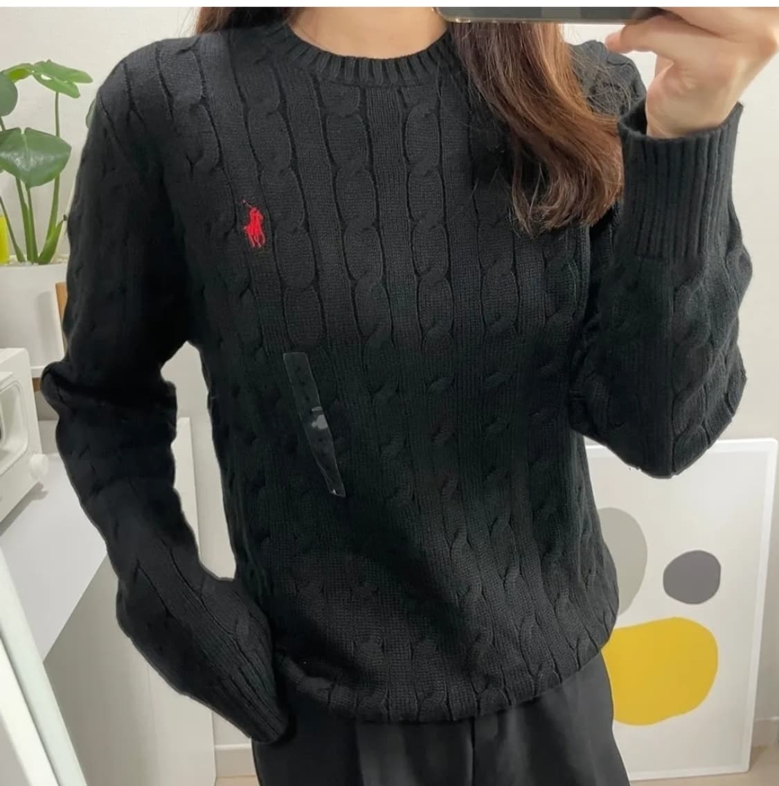 폴로 랄프로렌 꽈배기니트 95-100 여자66-77  상품이미지3