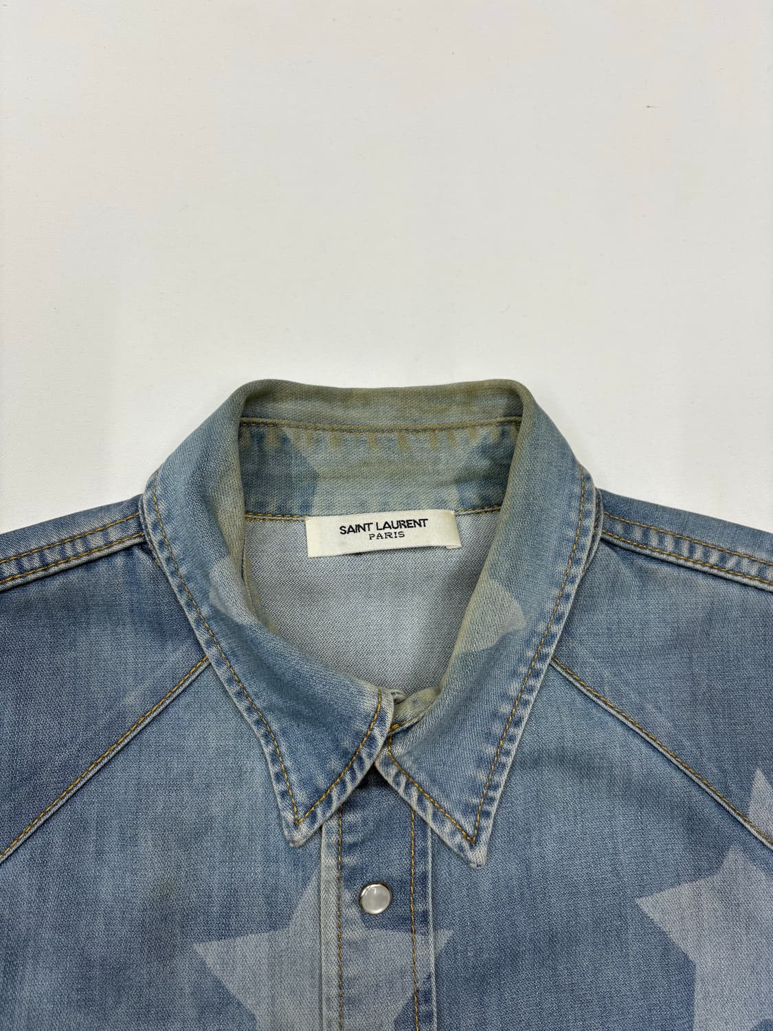 생로랑 스타패턴 웨스턴 카우보이 데님셔츠 상품이미지7