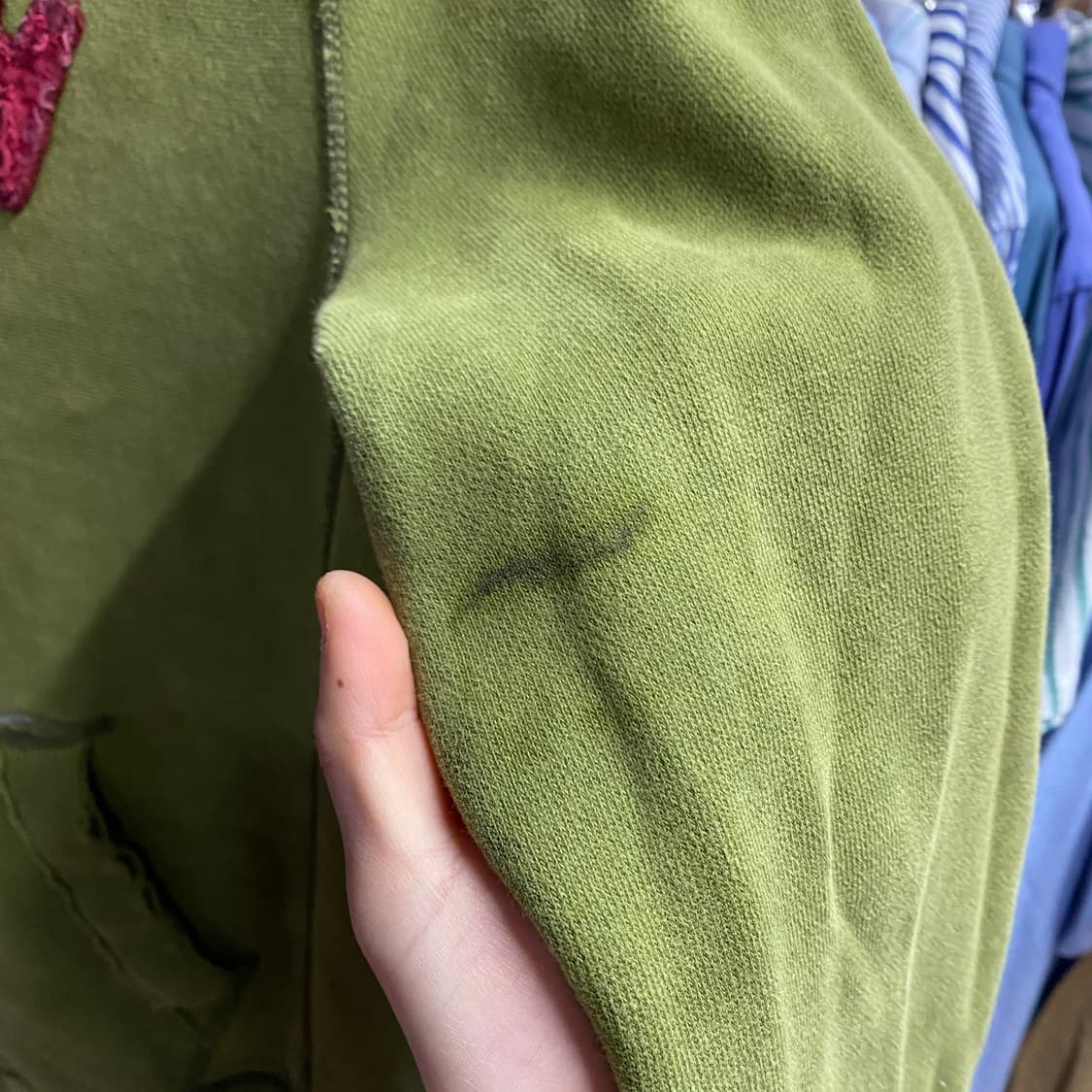 아베크롬비 빈티지 패치로고 카키 후드티 B4568 상품이미지8