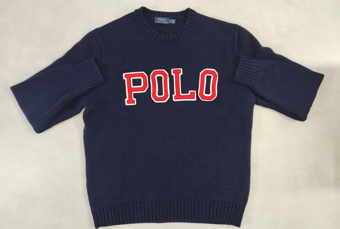 폴로 랄프로렌 아플리케 자수 니트(변요한 니트) 상품이미지1