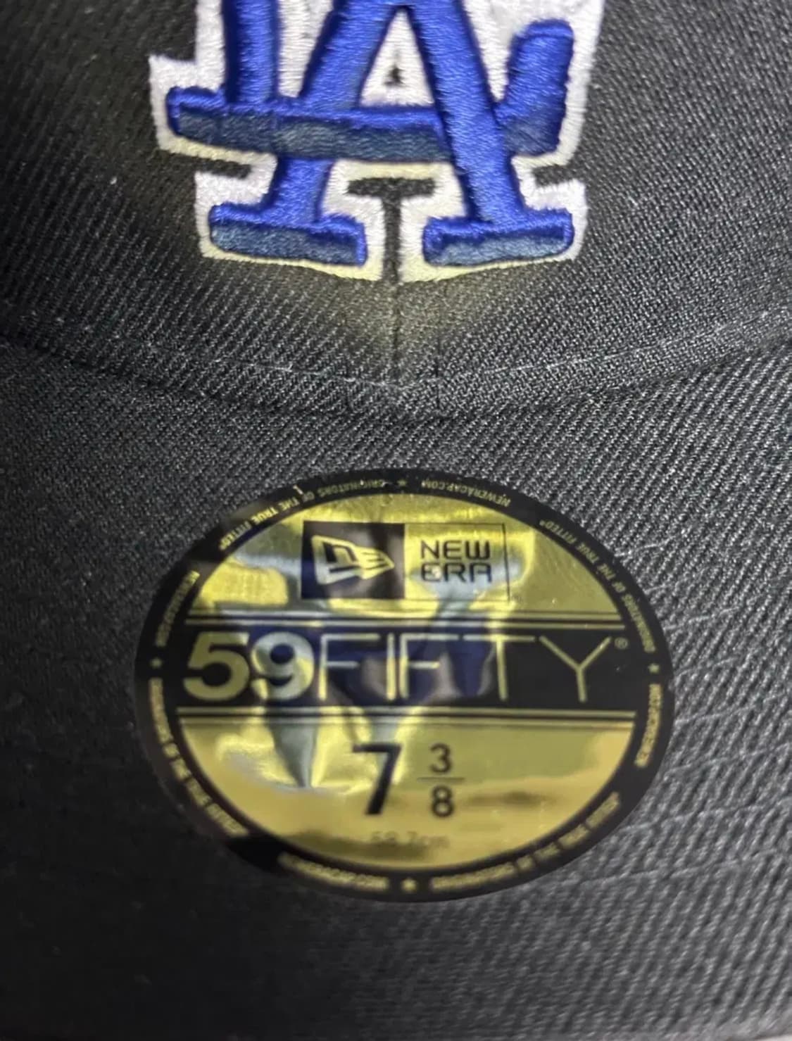 뉴에라 LA 다저스 OG 블랙/화이트/블루 피티드 7 3/8 상품이미지5
