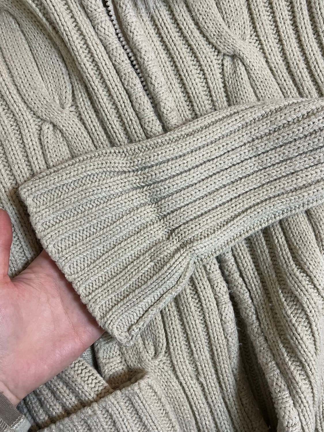 vintage fur knit hoodie 상품이미지7