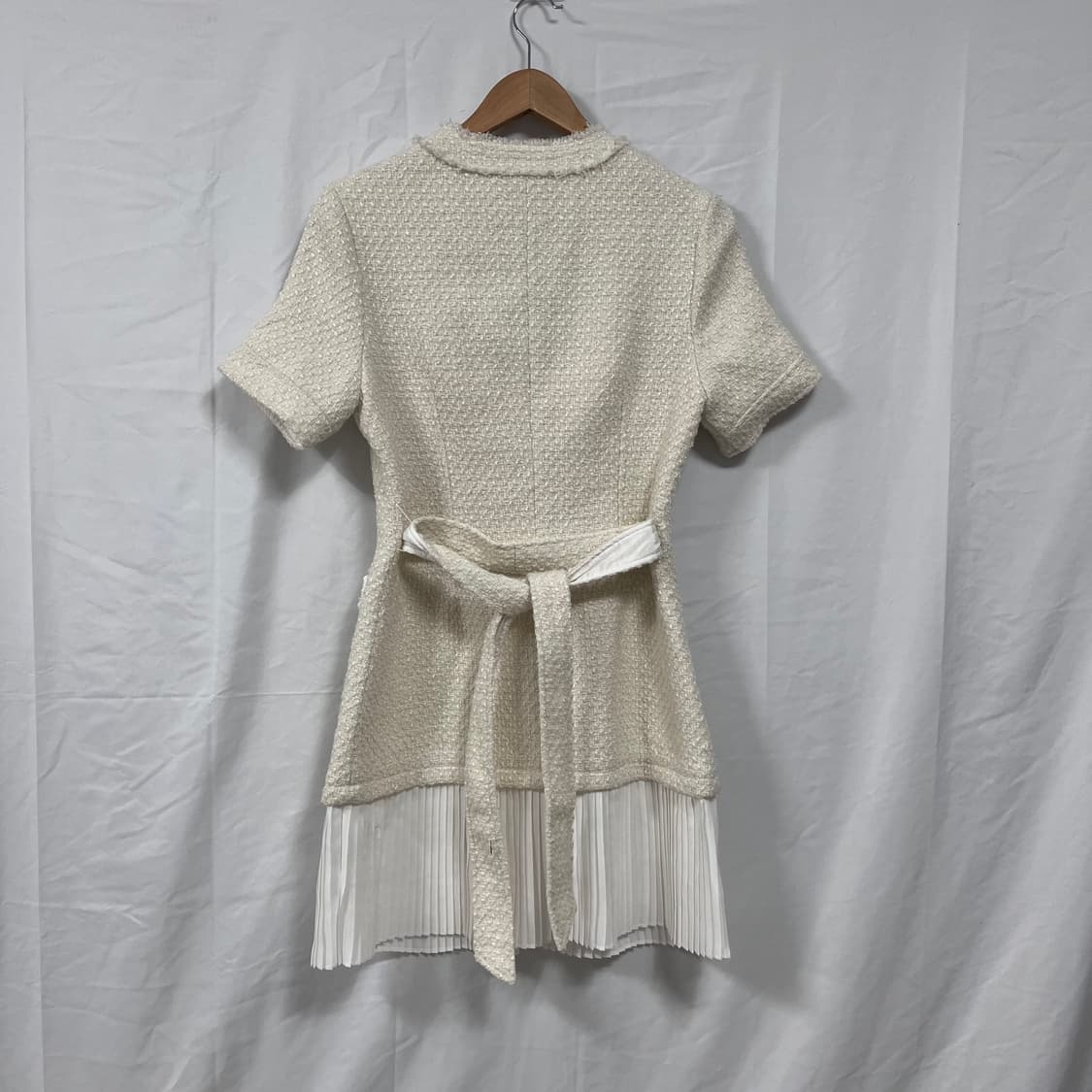 산드로(SANDRO) 트위드 플리츠 원피스 상품이미지2