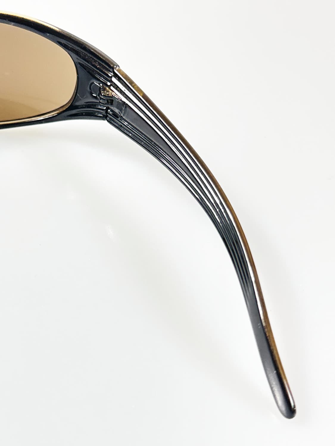 90s 볼드 오벌 쉴드 브라운 그라디언트 빈티지 선글라스 상품이미지6