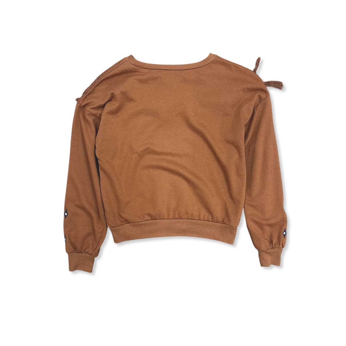 Brown Fringe Detail Sweatshirt 상품이미지4