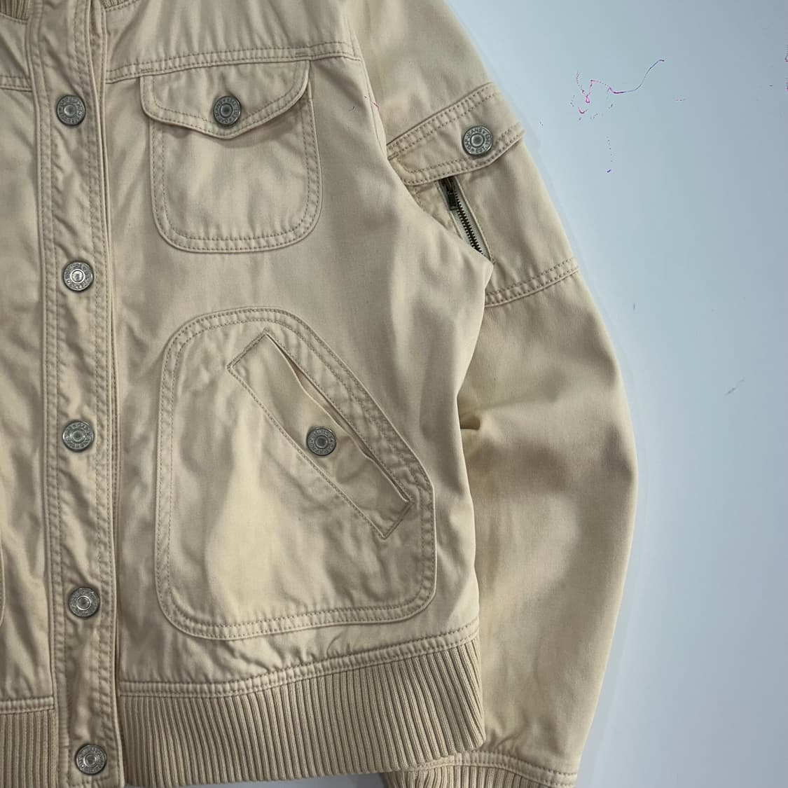 Gap 갭 아이보리 사이드 포켓 코튼 집업 자켓 상품이미지5