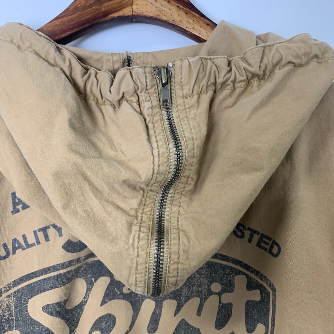 Jeep 지프 빅로고 베이지 후드집업 상품이미지6