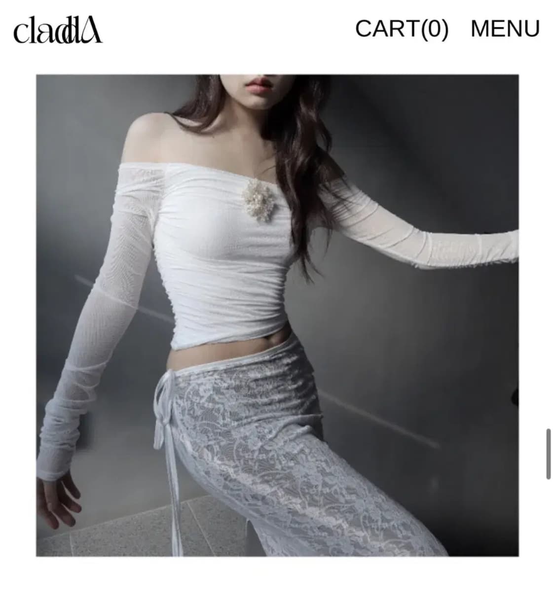 cladda 클라따 SHIRRING PRINCESS TOP (WHITE) 상품이미지3