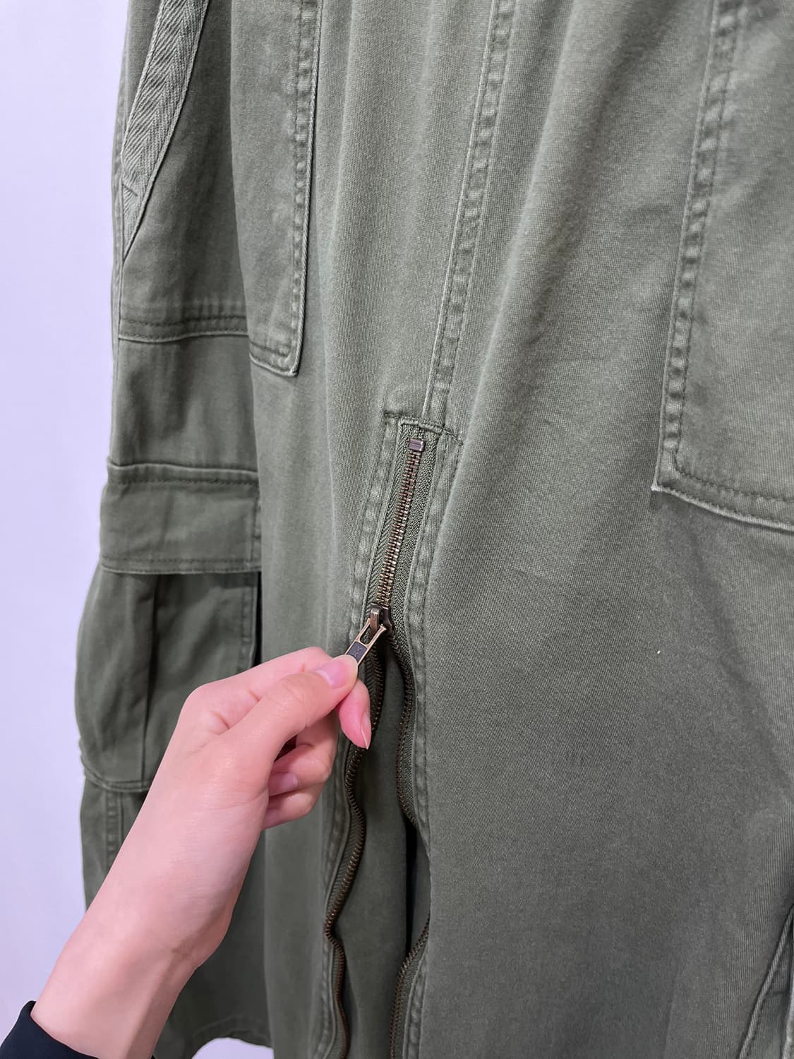 Goa맛 카고 롱 스커트 치마 상품이미지5