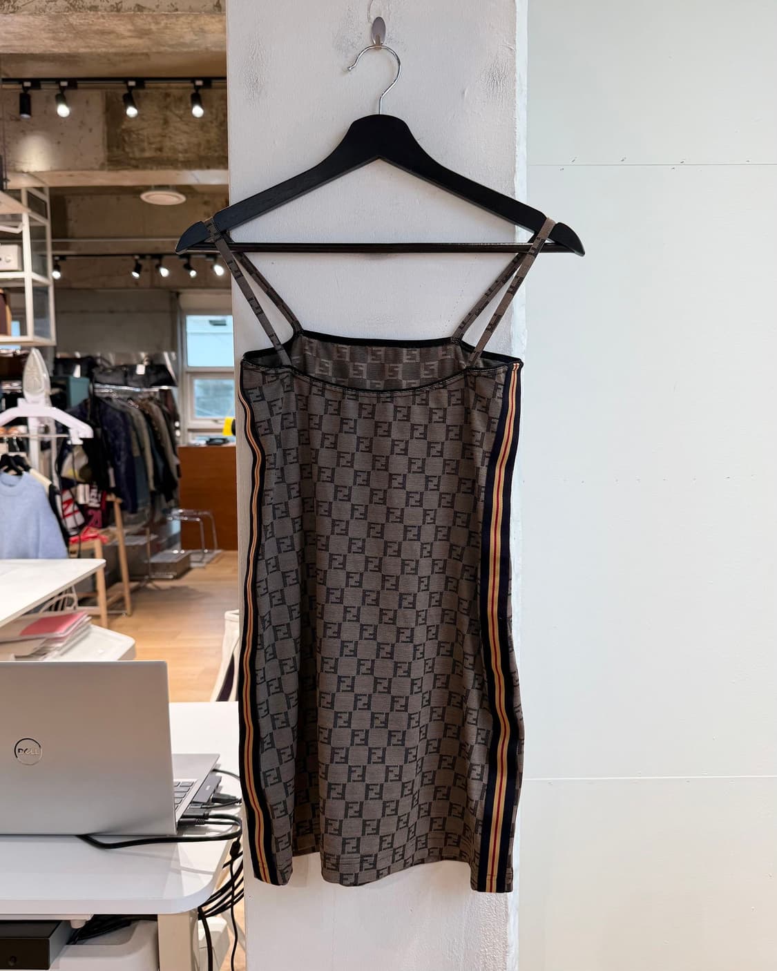 펜디 브라운 주카 슬리브리스 원피스  상품이미지5