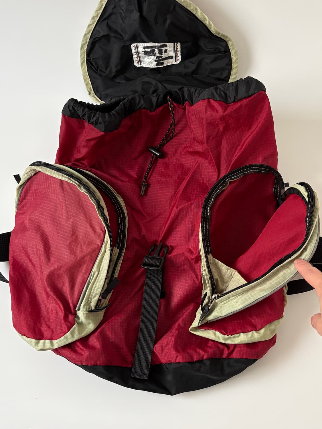 Vintage Nylon Ripstop Rucksack (Red) 상품이미지8