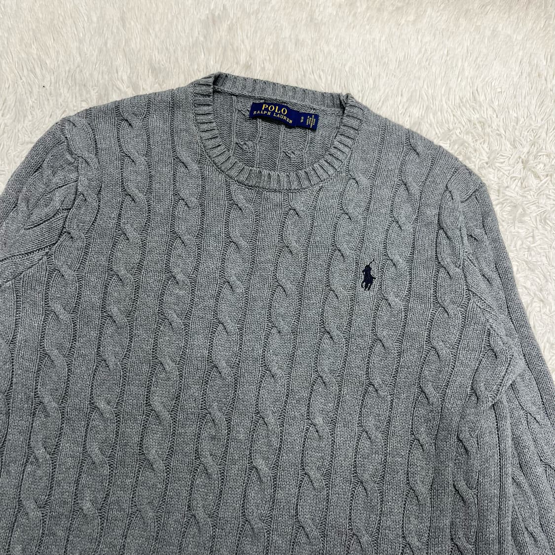 Polo Ralph Lauren grey cable knit 상품이미지5