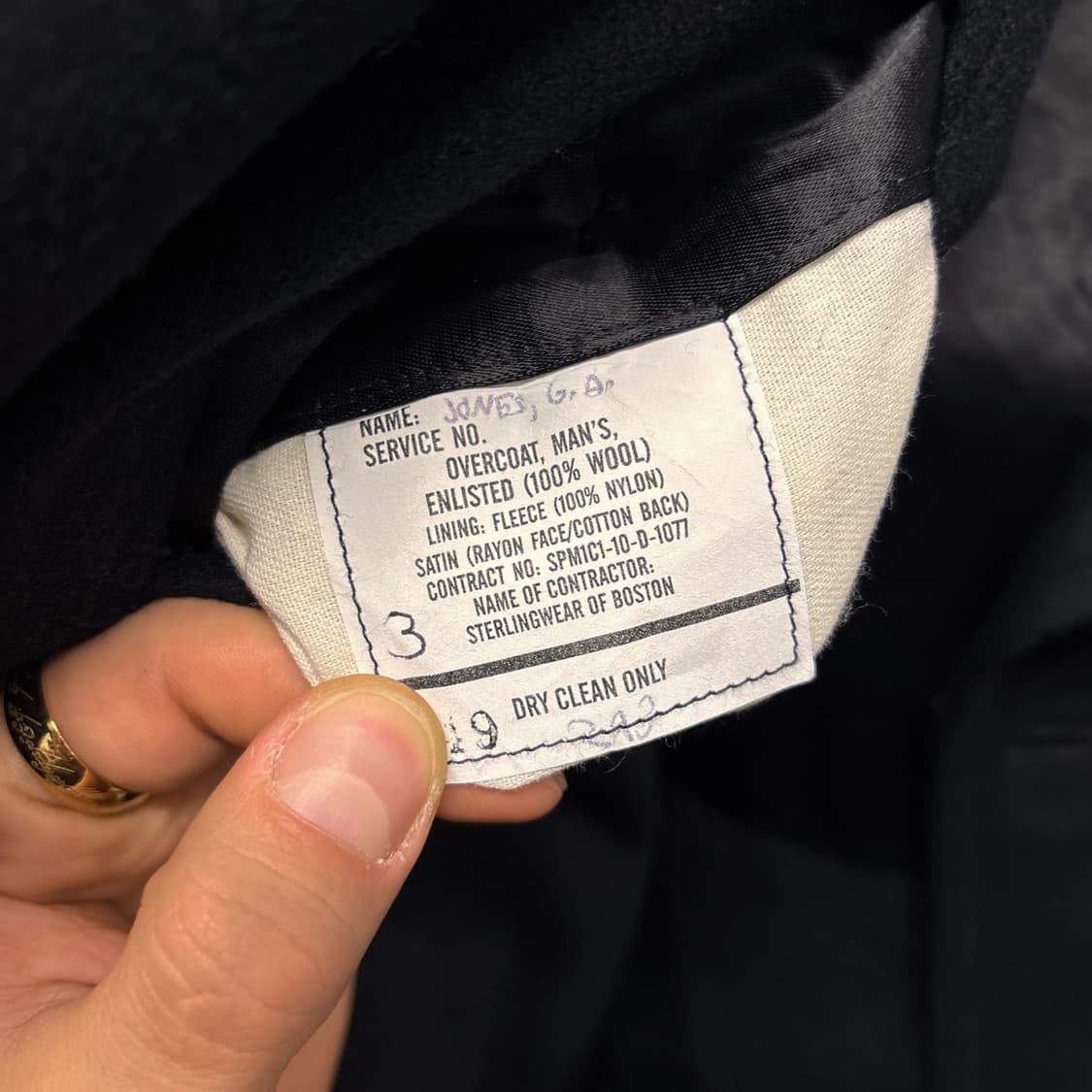 90s 폴로 랄프로렌 U.S NAVY 미 해군 퓨어 울 피코트 N371 상품이미지9