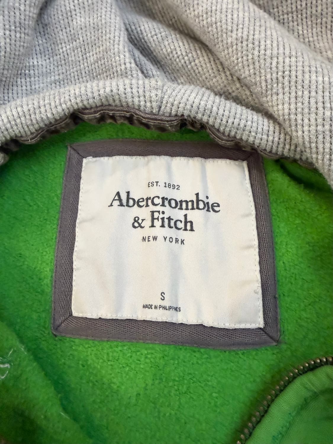 아베크롬비 딱붙핏 울프죠 폭스 퍼 후드집업 그린 상품이미지5