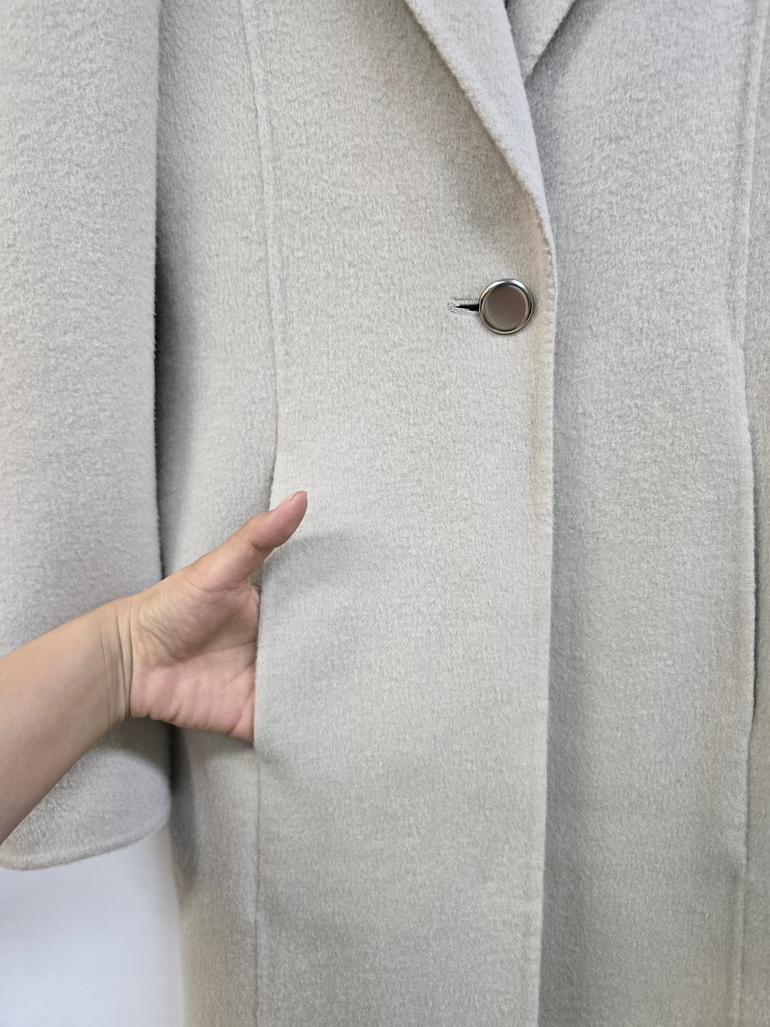 모조에스핀 캐시미어블랜딩 핸드메이드 롱코트 상품이미지6