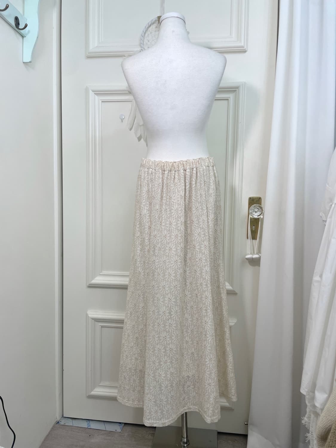 ivory beige flower lace mermaid long ban 상품이미지3