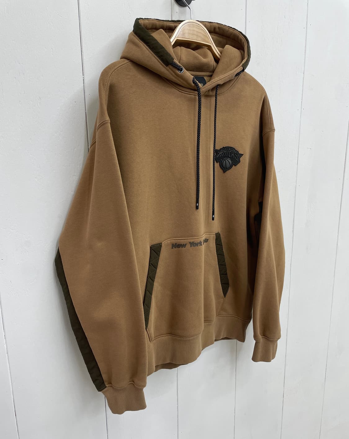 NBA Style 뉴욕 닉스 기모 후드 티셔츠 브라운 상품이미지7