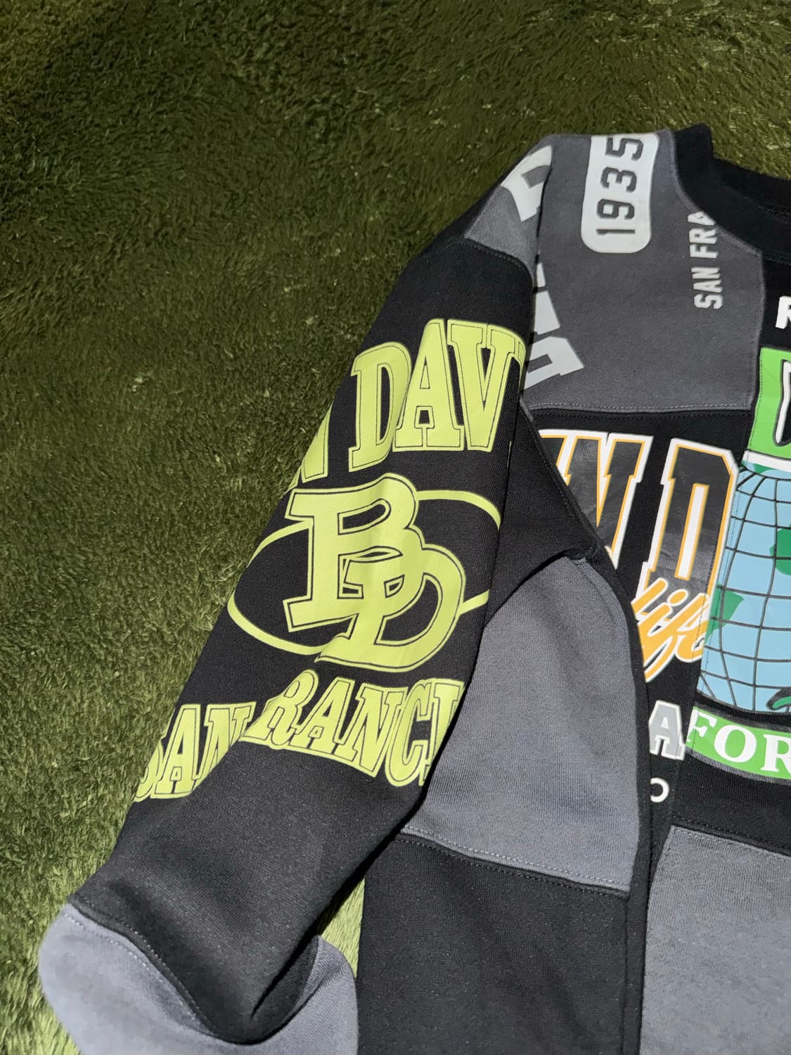 [M] 벤데이비스 재팬 별주 그래픽 믹스드 스웻셔츠 상품이미지3