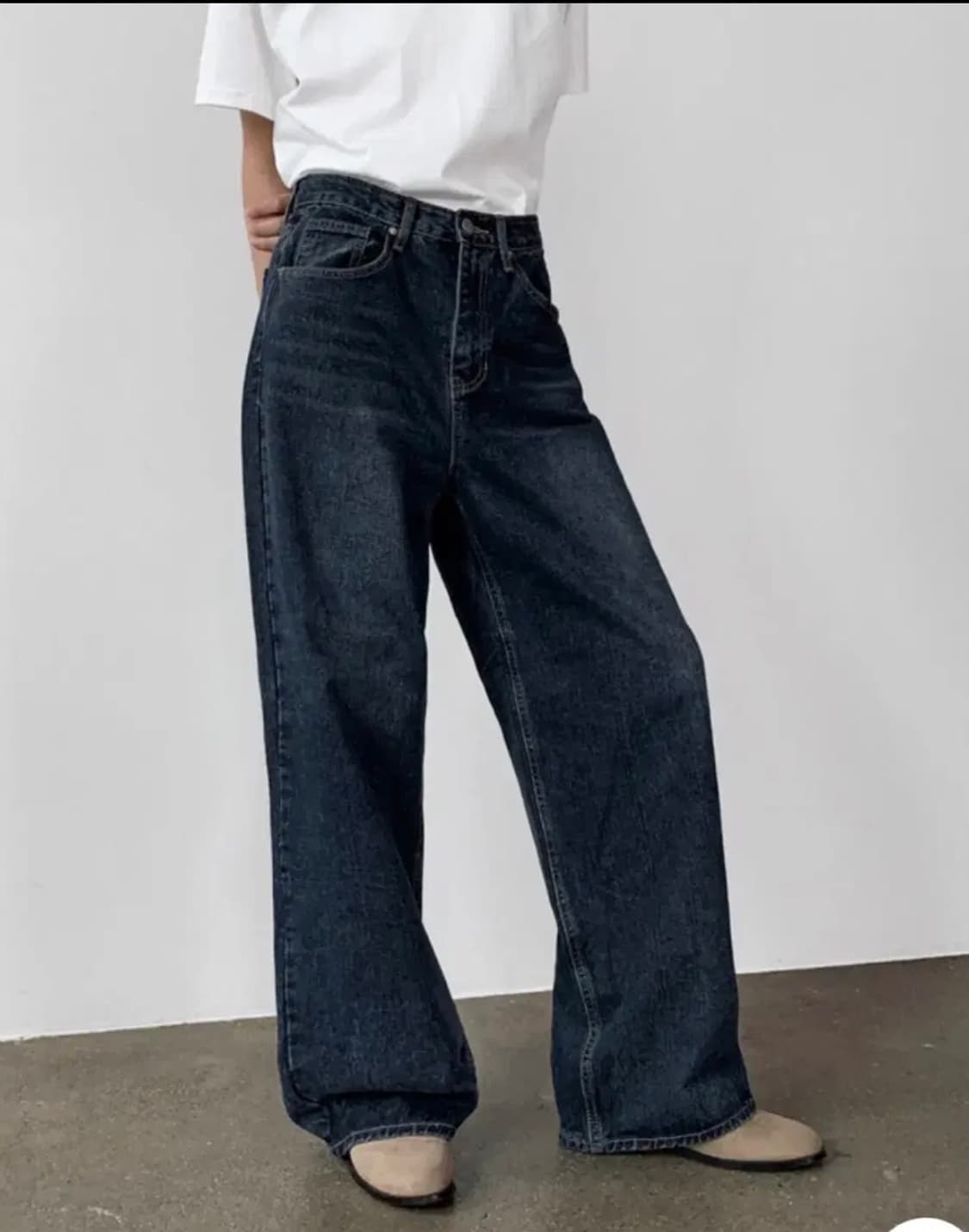 매니크 셀럿 다크 와이드 데님팬츠 상품이미지1