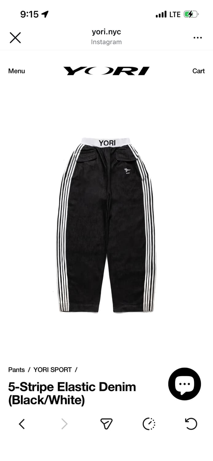 [S] [새상품] Yori sports 5 stripe pants 상품이미지1