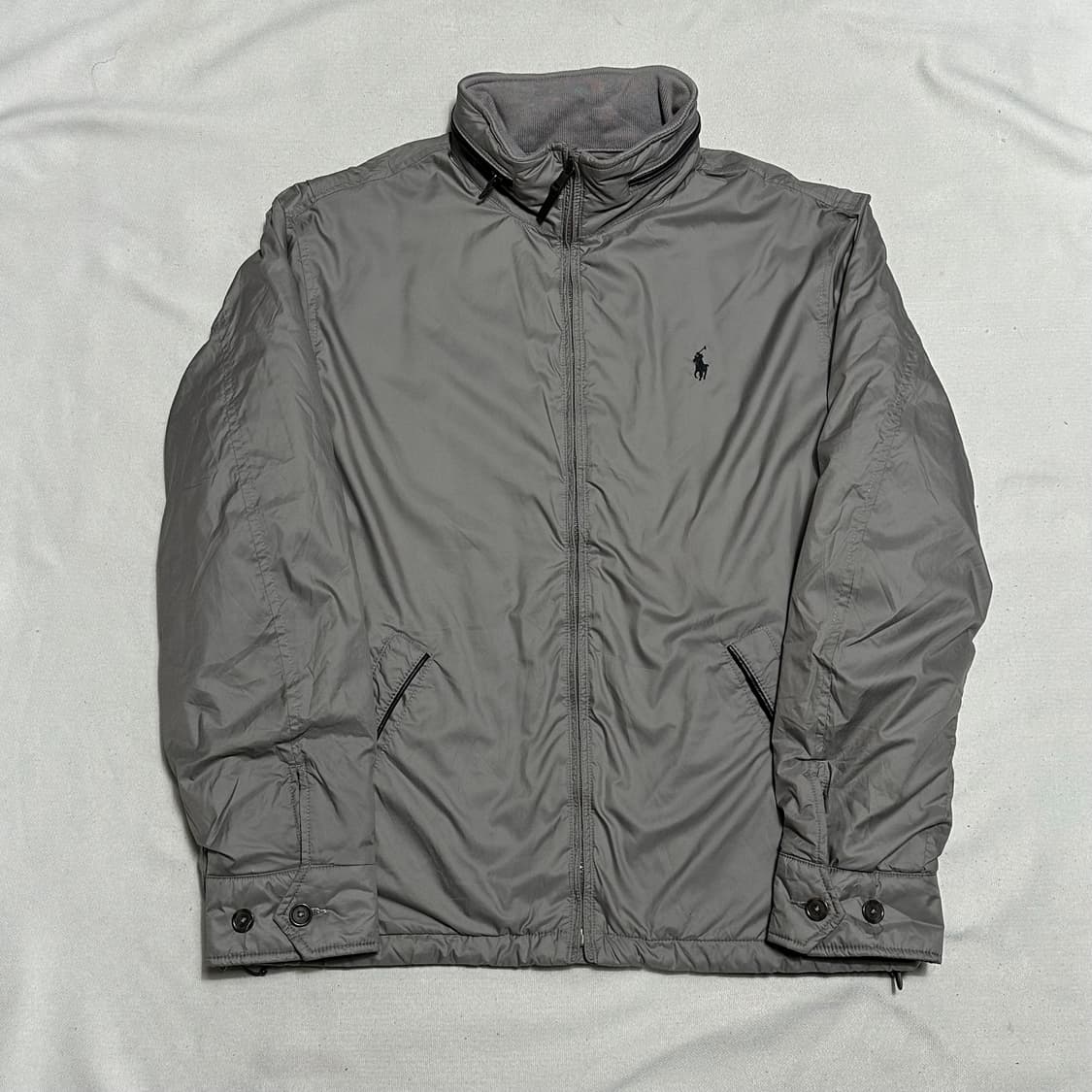 M 폴로랄프로렌 내장후드 메탈릭 그레이 폴리쉘 페리 자켓 상품이미지2