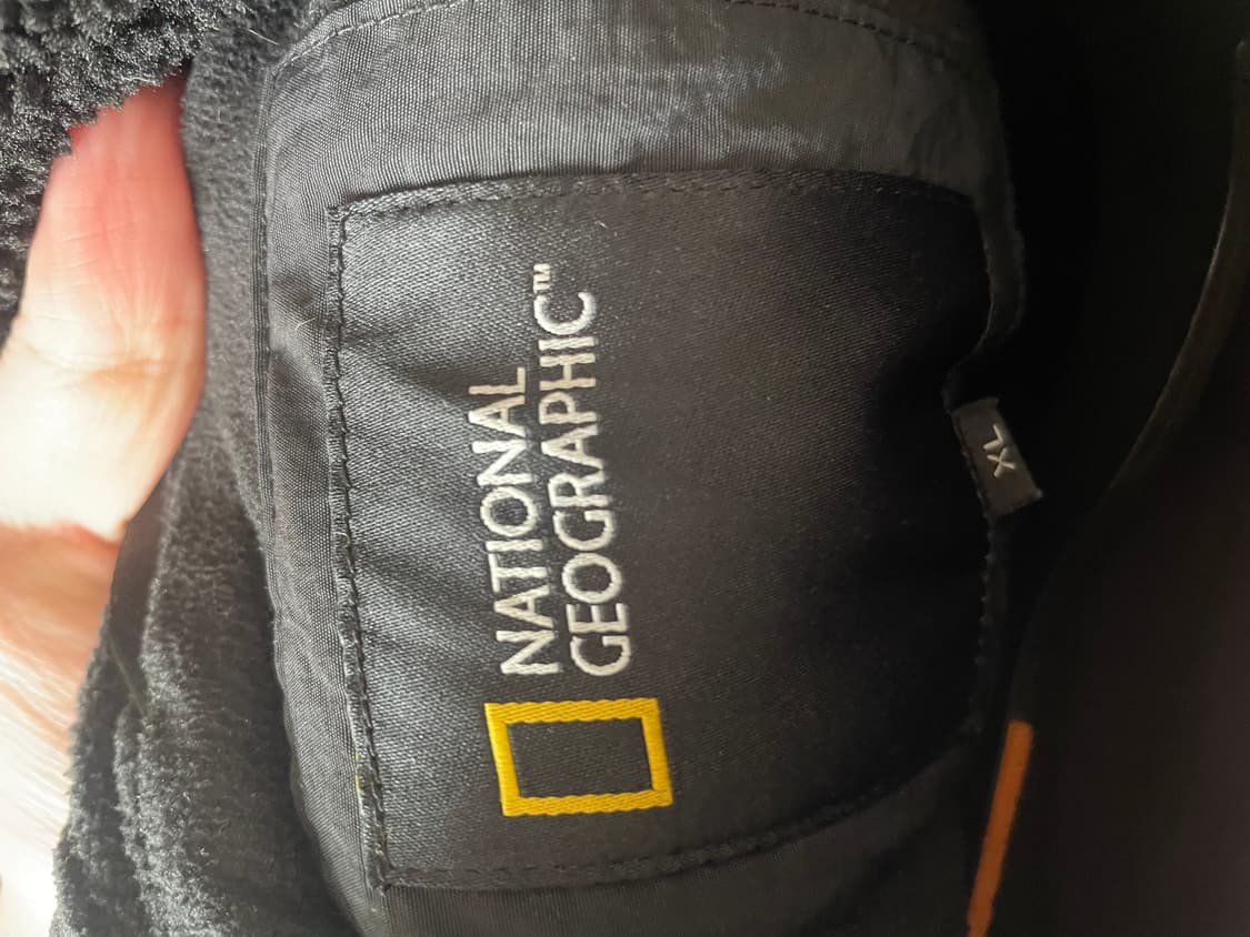 내셔널지오그래픽 검정 후리스 후드집업 XL 상품이미지2