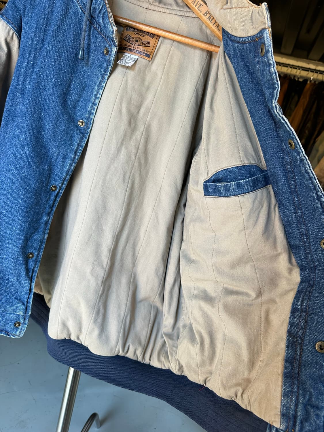 데님 후드 붐버 자켓 상품이미지8