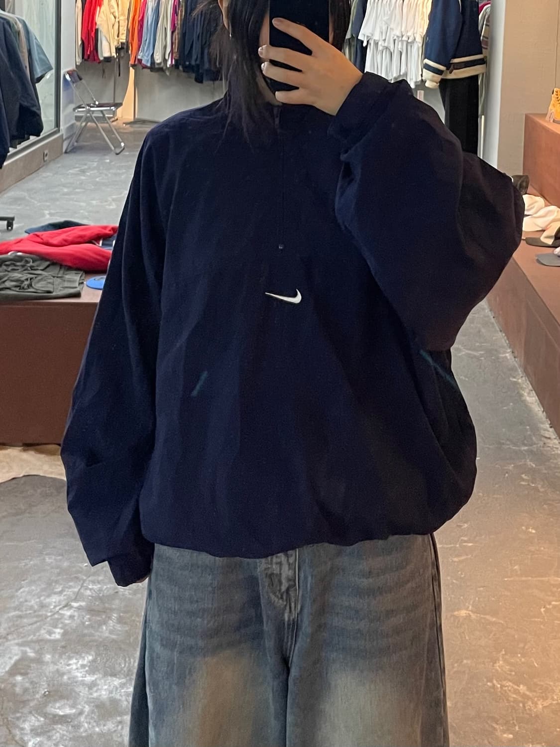 나이키 올드스쿨 네이비 아노락 웜업 H2308 상품이미지1
