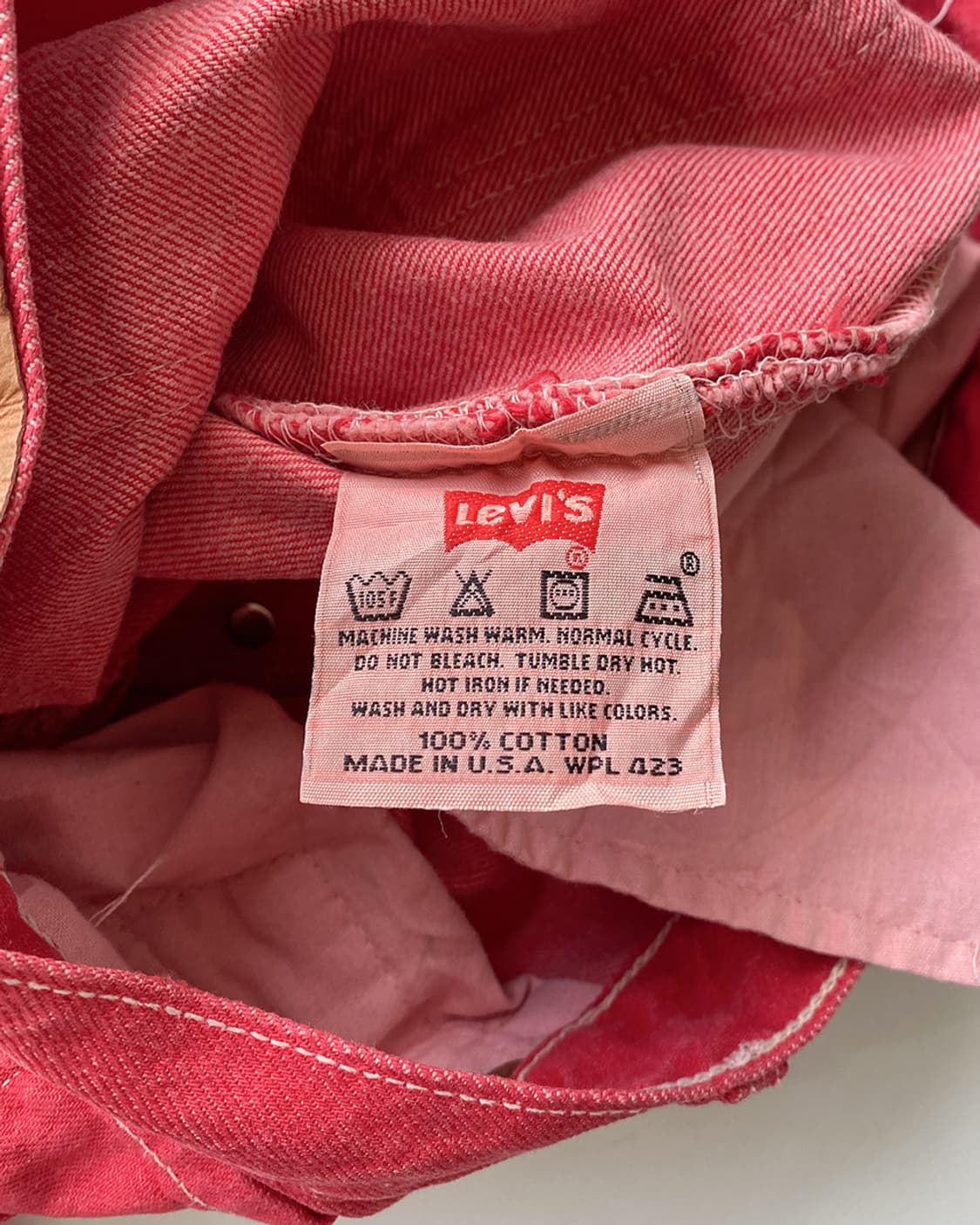 리바이스 501  페인팅 레드 데님 팬츠 상품이미지7