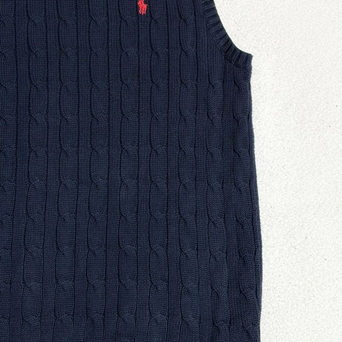 POLO 케이블 니트 코튼 베스트 XL 상품이미지2