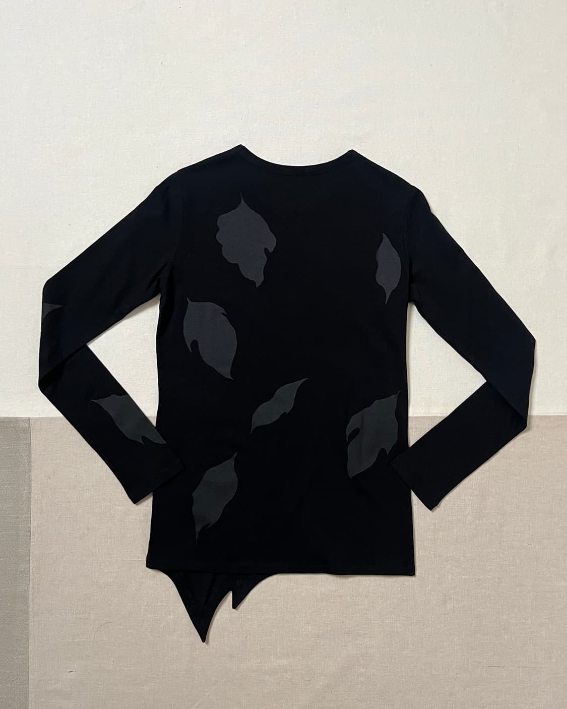 요지야마모토 나뭇잎 모티브 롱슬리브 티 Yohji Yamamoto 상품이미지5
