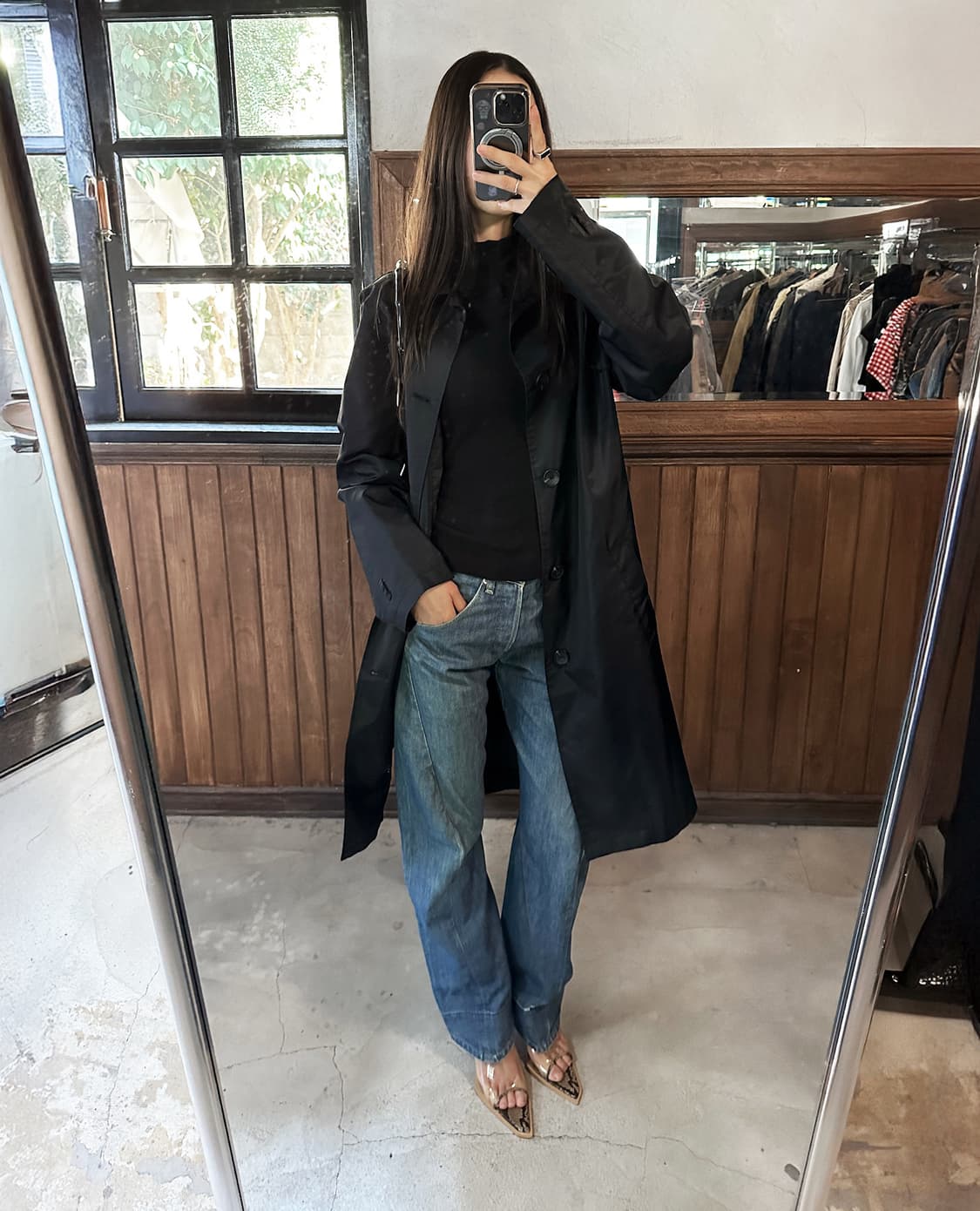 DKNY nylon minimal trench coat 상품이미지3