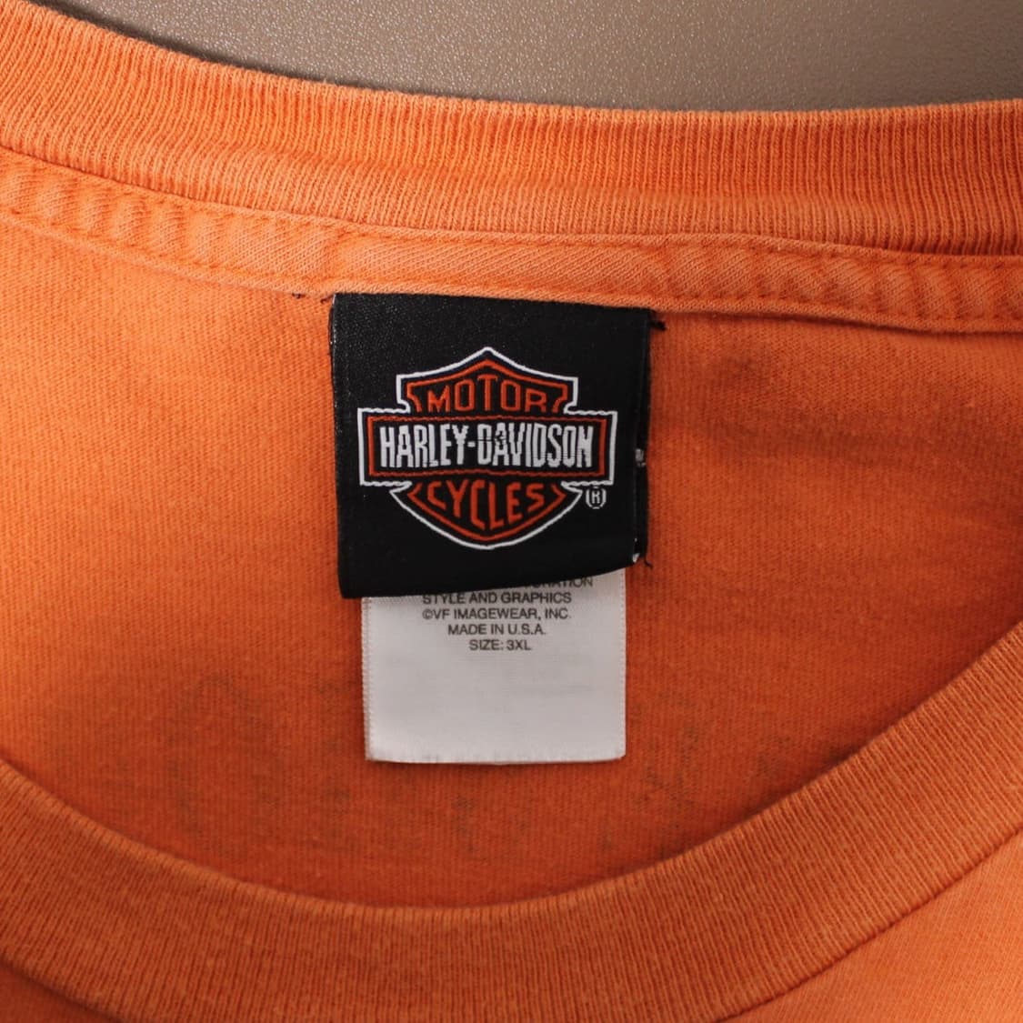 00's Harley-Davidson 할리 데이비슨 USA 오렌지 반팔 상품이미지5